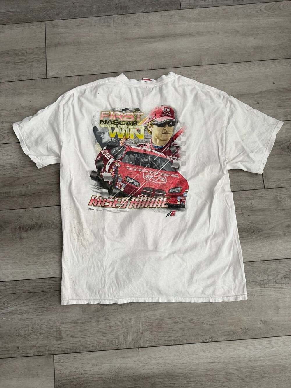 Chase Authentics Kasey Kahne Nascar T-Shirt White Graphic